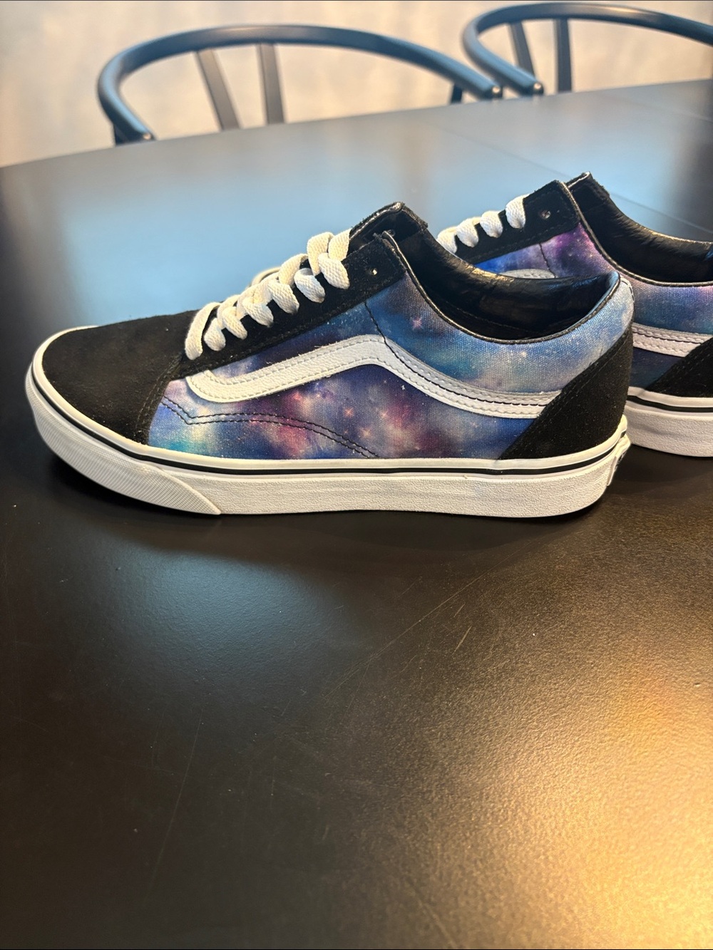 Vans Galaxy-Print Low Top Skate Sneakers - Black/Multicolor